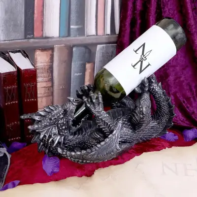 Figurine guzzlers metal dragon wine bottle holder